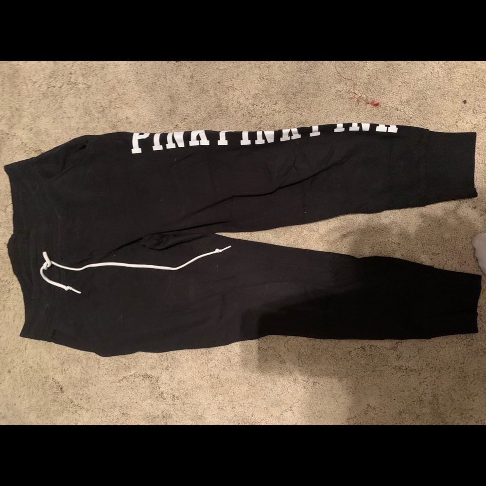 Black pink sweatpants Medium